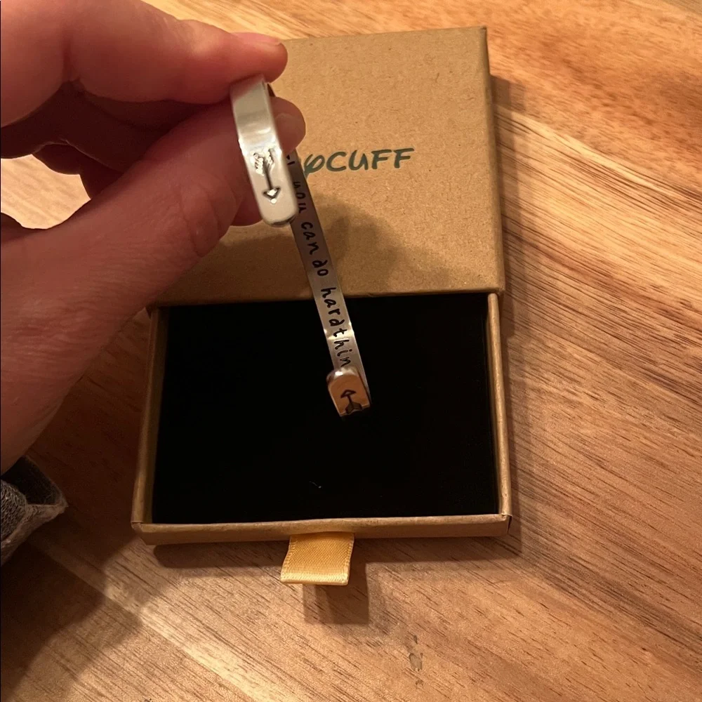 Joycuff Inspirational Cuff Bracelet “beautiful girl you can do hard things” NWOT